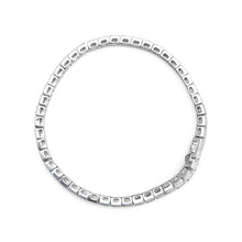 Load image into Gallery viewer, .925 Sterling Silver 1/4 Cttw Miracle Set Diamond and Bead Link 7.25" Tennis Bracelet (I-J Color, I2-I3 Clarity)
