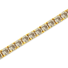 Load image into Gallery viewer, 14K Yellow Gold Plated .925 Sterling Silver 8.0 Cttw Diamond Classic Link Tennis Bracelet (K-L Color, I2-I3 Clarity) - 7-1/4"
