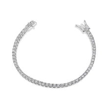 Load image into Gallery viewer, 14K White Gold 2.0 Cttw Miracle Set Round-Cut Lab Grown Diamond Illusion 7" Tennis Bracelet (F-G Color, VS2-SI1 Clarity)
