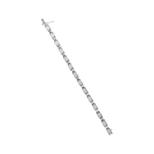 Load image into Gallery viewer, 14K White Gold 2.00 Cttw Princess Diamond Invisible Set Link Bracelet (H-I Color, SI2-I1 Clarity) - 7"
