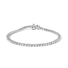 Load image into Gallery viewer, 14K White Gold 4.0 Cttw Classic Lab-Grown Diamond Tennis Bracelet (F-G Color, VS2-SI1 Clarity) - 7" Inches
