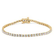 Load image into Gallery viewer, 14K White Gold 5.0 Cttw Lab Grown Diamond Tennis Bracelet (F-G Color, VS1-VS2 Clarity) - 7.25" Inches

