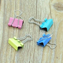 Load image into Gallery viewer, 60-Pieces: 15mm Colorful Metal Paper File Ticket Binder Clips
