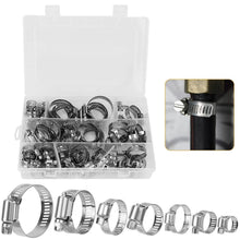 Load image into Gallery viewer, 60-Pieces: Hose Clamp Stainless Steel Adjustable Worm Gear
