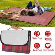 Load image into Gallery viewer, 60" x 78" Foldable Waterproof Picnic Blanket with Strap
