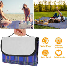 Load image into Gallery viewer, 60" x 78" Foldable Waterproof Picnic Blanket with Strap

