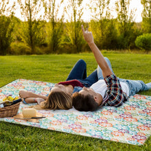 Load image into Gallery viewer, 60" x 78" Foldable Waterproof Picnic Blanket with Strap
