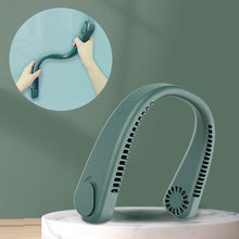 Load image into Gallery viewer, 6000Mah Hanging Neck Fan Portable Cooler Fan USB Leafless Neckband Fan 78 Surround Air Outlets 2000mAh Rechargeable Mini Fan Rechargeable Bladeless Neck Fan Personal Cooling Fan with 3 Wind Speeds for Travel
