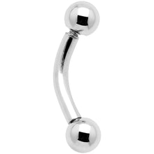 Load image into Gallery viewer, 16G 1/4 Grade 23 Titanium 3mm Internally Threaded Curved Barbell
