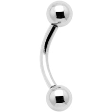 Load image into Gallery viewer, 16G 5/16 Grade 23 Titanium 4mm Internally Threaded Eyebrow Ring
