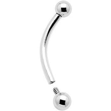 Load image into Gallery viewer, 16G 3/8 Grade 23 Titanium 3mm Internally Threaded Eyebrow Ring
