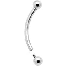 Load image into Gallery viewer, 16G 1/2 Grade 23 Titanium 3mm Internally Threaded Curved Barbell
