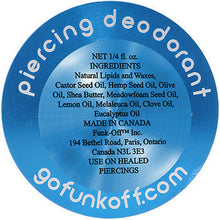 Load image into Gallery viewer, Aqua Funk Off Natural Piercing Deodorant

