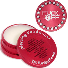 Load image into Gallery viewer, Clear Gem Pink Funk Off Natural Piercing Deodorant
