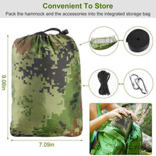 Load image into Gallery viewer, 600lbs Load 2 Persons Hammock with Mosquito Net
