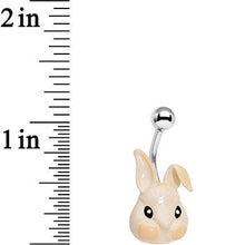 Load image into Gallery viewer, Pretty Peach Happy Easter Bunny Rabbit Belly Ring
