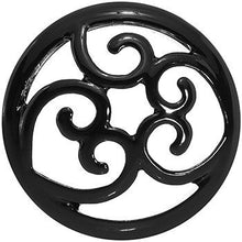 Load image into Gallery viewer, 20mm Steel Black Filigree Duet Heart Saddle Plug Set
