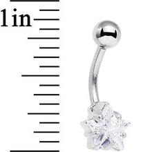 Load image into Gallery viewer, Clear Gem Shoot for the Star Belly Button Ring
