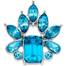 Load image into Gallery viewer, 16G 1/4 Aqua Gem Tiara Flower Cartilage Tragus Earring
