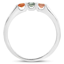 Load image into Gallery viewer, 0.68 Carat Genuine Multi Sapphire .925 Sterling Silver Ring
