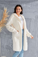 Load image into Gallery viewer, Red Double Take Full Size Hooded Teddy Bear Jacket with Thumbholes Ultra-Cozy &amp; Stylish Comfortable Outerwear
