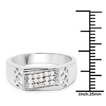 Load image into Gallery viewer, 0.23 Carat Genuine White Diamond .925 Sterling Silver Ring
