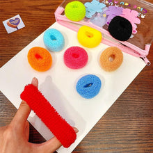 Load image into Gallery viewer, 6/12 Pcs Women Girl Cute Knitting Solid Scrunchies Rubber Band Children Soft Elastic Hair Bands Colorful Large Hair Ties, Strong Elastic Hair Bobbles for Ponytail Holder Sweet Hair Accessories Set
