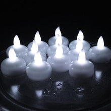 Load image into Gallery viewer, 6/12PCS Floating Candle Lights LED Floating Candles Flameless Tea Lights Warm Yellow Battery Operated Waterproof Decoration for Wedding Thanksgiving Christmas Waterproof Flameless on Water Candles LED Tea Light Wedding Party Decorative
