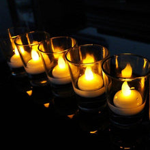 Load image into Gallery viewer, 6/12PCS Floating Candle Lights LED Floating Candles Flameless Tea Lights Warm Yellow Battery Operated Waterproof Decoration for Wedding Thanksgiving Christmas Waterproof Flameless on Water Candles LED Tea Light Wedding Party Decorative
