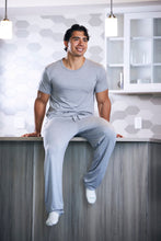 Load image into Gallery viewer, Men's Soft Bamboo Lounge Pajama Set - Short Sleeve Top &amp; Pants
