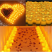 Load image into Gallery viewer, 6/24Pcs Flameless LED Candles Electric Fake Candle Battery Operated LED Tea Lights in Warm White for Wedding Table Festival Celebration Halloween Tea Light Creative Lamp Battery Powered Home Wedding Birthday Party Decoration Lighting

