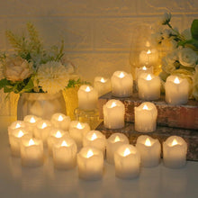 Load image into Gallery viewer, 6/24Pcs Flameless LED Candles Electric Fake Candle Battery Operated LED Tea Lights in Warm White for Wedding Table Festival Celebration Halloween Tea Light Creative Lamp Battery Powered Home Wedding Birthday Party Decoration Lighting
