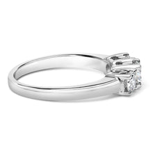 Load image into Gallery viewer, 14K White Gold  3/4 Cttw Lab Grown Diamond 3 Stone Ring Band (F-G Color, VS2-SI1 Clarity)- Size 7
