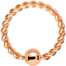 Load image into Gallery viewer, 16G 5/16" Rose Gold Tone IP So Twisted Captive Style Seamless Ring
