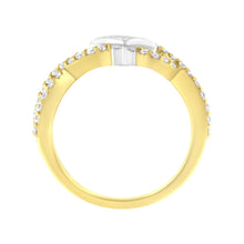 Load image into Gallery viewer, 10K Two Tone Color 5/8 Cttw Diamond Kite and Twist Shank Ring (H-I Color,SI2-I1 Clarity)
