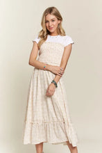 Load image into Gallery viewer, New Summer Smocked Floral Ruffled Hem Cami Dress – Feminine, Charming, Playful, Perfect for Warm Weather and Casual Outings
