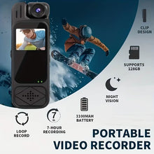 Load image into Gallery viewer, Premium Portable Body Camera Recorder – HD, SD Card Compatible
