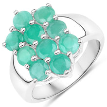 Load image into Gallery viewer, 6.60 Carat Genuine Emerald .925 Sterling Silver 3 Piece Jewelry Set (Ring, Earrings, and Pendant w/ Chain)
