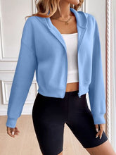 Load image into Gallery viewer, Relaxed Minimalist Zip-Up Dropped Shoulder Hooded Jacket Casual &amp; Comfortable Lightweight Outerwear
