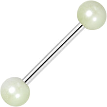 Load image into Gallery viewer, Baby Blue Pearlescent Acrylic Ball End Barbell Tongue Ring
