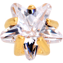 Load image into Gallery viewer, 5/16 Clear Star CZ Gem Gold PVD Internally Threaded Labret Monroe
