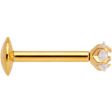 Load image into Gallery viewer, 5/16 Clear Star CZ Gem Gold PVD Internally Threaded Labret Monroe
