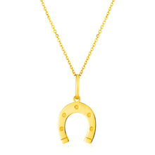 Load image into Gallery viewer, 14K Yellow Gold Necklace with Horseshoe
