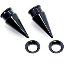 Load image into Gallery viewer, Black 2 in 1 Interchangeable Screw Fit Plug and Taper Set
