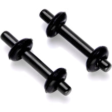 Load image into Gallery viewer, Black Anodized Titanium Micro Straight Plug Set 14G to 8G
