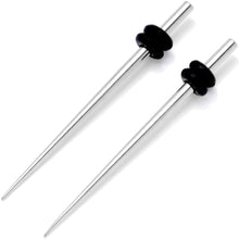 Load image into Gallery viewer, Stainless Steel Micro Taper Straight Plug Set 14G to 8G
