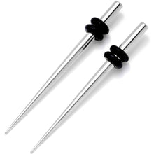 Load image into Gallery viewer, Stainless Steel Micro Taper Straight Plug Set 14G to 8G
