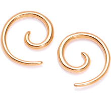 Load image into Gallery viewer, Rose Gold Tone Anodized Titanium Micro Spiral Taper Set 12G to 8G
