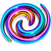 Load image into Gallery viewer, 6G Rainbow Anodized Titanium Micro Spiral Taper Set
