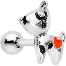 Load image into Gallery viewer, 16G 1/4 Red Heart Dog Lover Tragus Cartilage Earring
